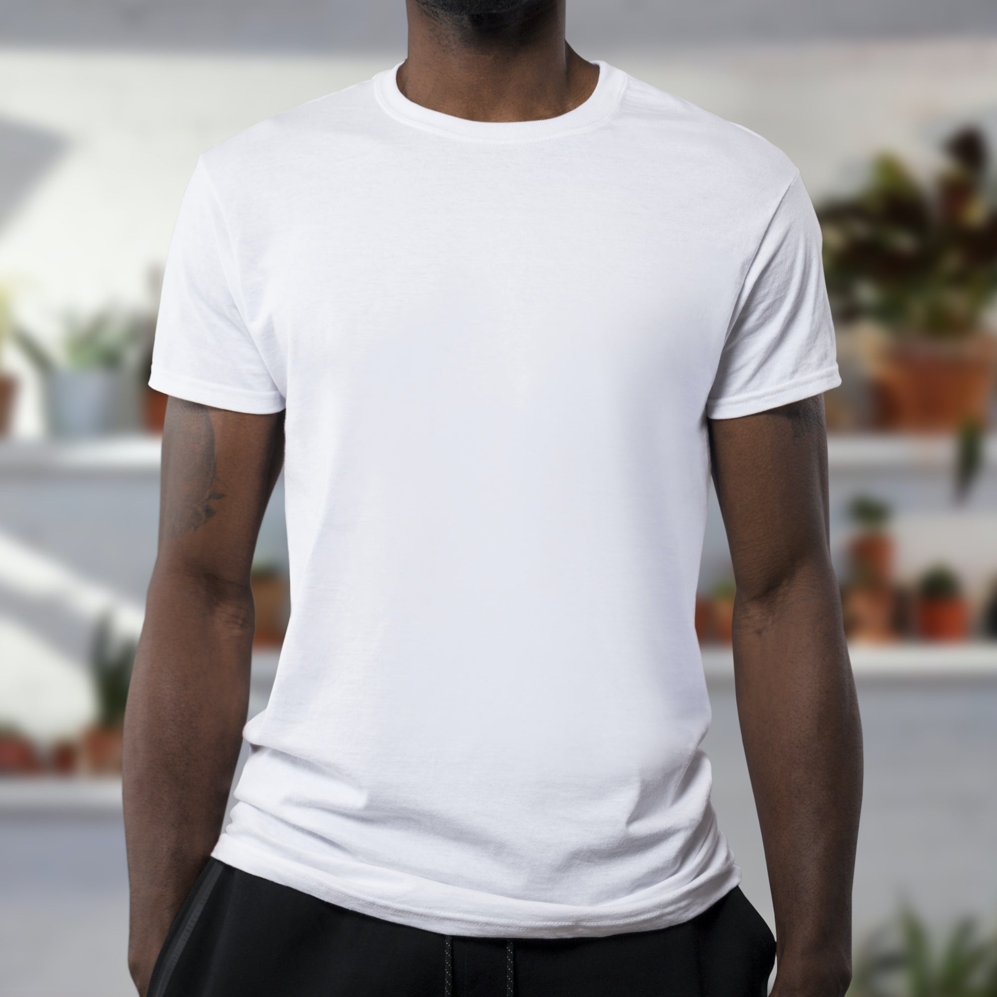 White t-shirt suncream stains